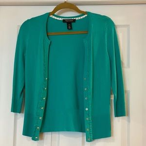 White House Black Market Teal Cardigan